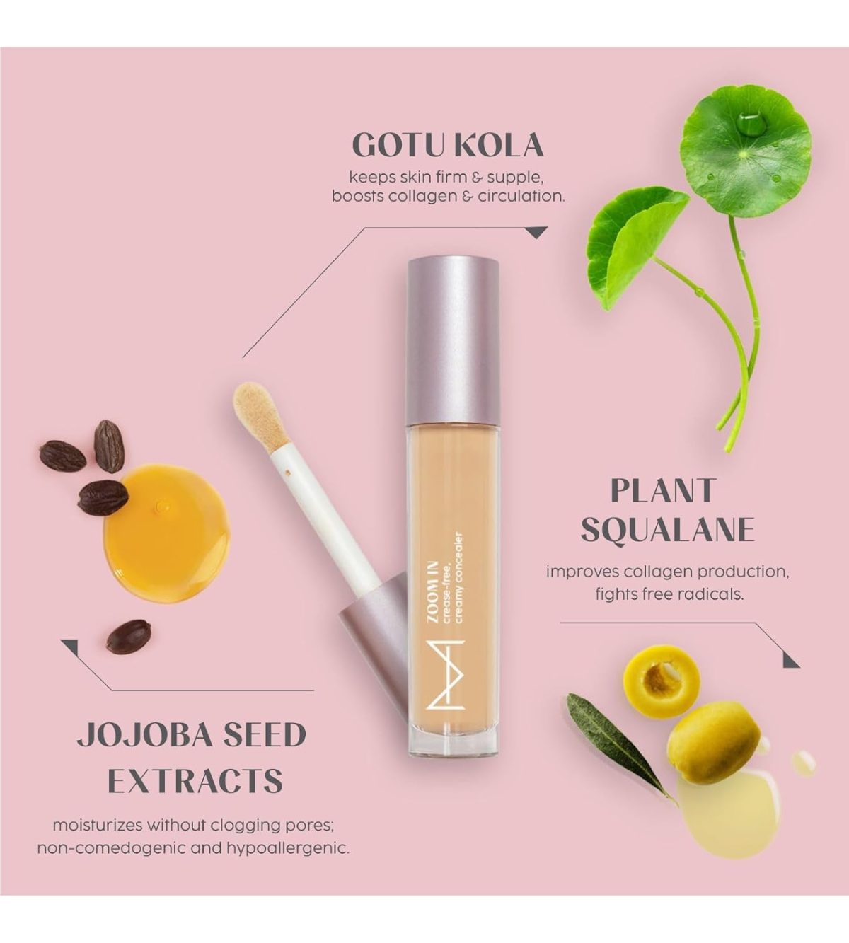 House Of Makeup Matte Concealer for Dark Circles, Pigmentation | Non-Crease, Non-Cakey | Long Wear, Waterproof, Sweat-proof | Full Coverage Concealer for Oily Skin | For Face Makeup | 6 ML (M01 - Medium Skin Tone) - Image 5