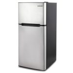 LEONARD USA Mini Fridge Small Fridge 120 L Inverter Double Door with Toughened Adjustable Glass Shelves, Mechanical Control, Interior Light (Based on American Technology) (Silver & Black) - Image 3