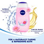 NIVEA Waterlily & Oil 250ml Body Wash| Shower Gel with Care Oil Pearls| Refreshing Scent of Waterlily Flower|Clean, Healthy & Moisturized Skin - Image 3