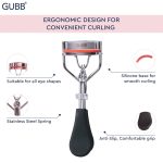 GUBB Eyelash Curler For Women - Suitable for all eye shapes | offers perfect curls | comfortable to hold | elegant design | An Eye Makeup Tool Comes with silicon base - Black, Pack Of 2 - Image 3