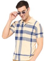KASMA Men's Cotton Blend Polo Tshirt Has a Short Sleeve & Straight Hem-102KS