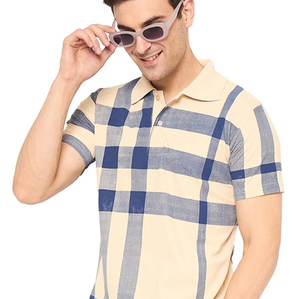 KASMA Men's Cotton Blend Polo Tshirt Has a Short Sleeve & Straight Hem-102KS