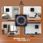 HEWA Onyx 6 inch 150mm high speed Ventilation Exhaust Fan for bathroom, kitchen with 2 year warranty (Black) - Image 2