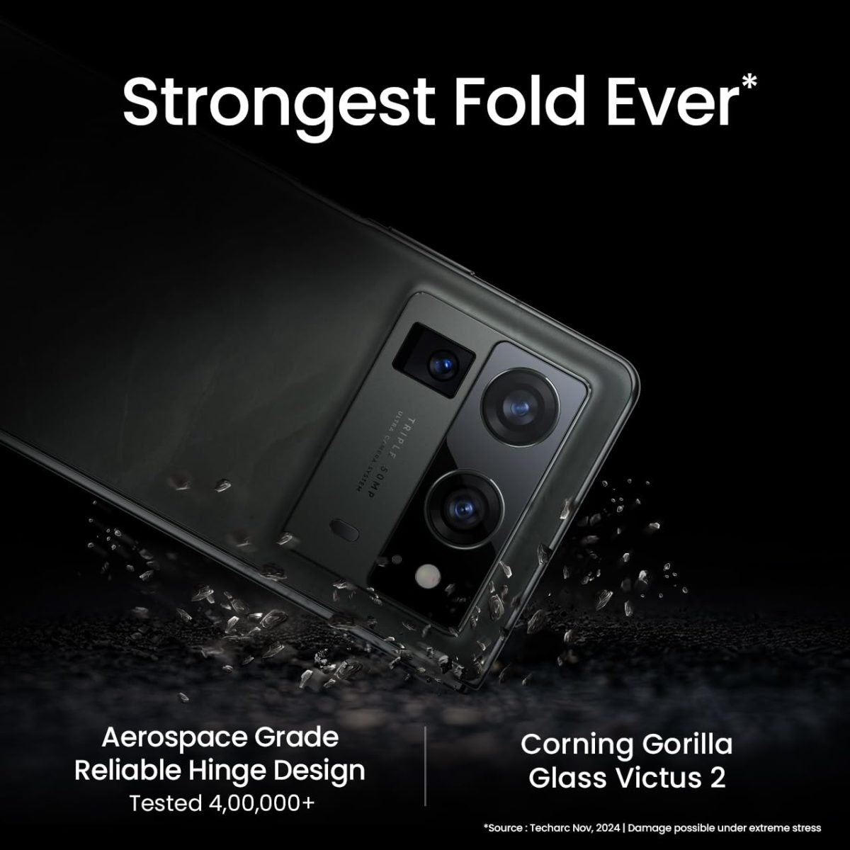 Tecno Phantom V Fold 2 (Karst Green, 12GB+512GB) | Strongest Fold Ever | Largest Battery in Fold Segment-5750mAh | Segment Largest Display | Rear-Triple 50MP Camera with OIS, Wi-Fi | 70W Fast Charger - Image 4