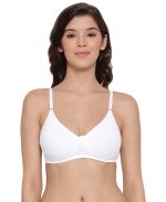 Lyra Women's Non-Padded T-Shirt BRA-511 T-Shirt Bra 511_2PC_White & Black_38B - Image 2