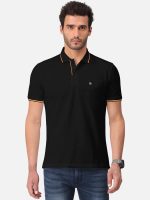 BULLMER Men's Solid Half Sleeve Cotton Blended Polo Tshirts - Image 2