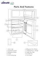 LEONARD USA Mini Fridge Small Fridge 120 L Inverter Double Door with Toughened Adjustable Glass Shelves, Mechanical Control, Interior Light (Based on American Technology) (Silver & Black) - Image 7