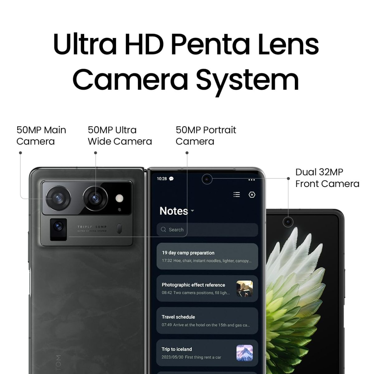 Tecno Phantom V Fold 2 (Karst Green, 12GB+512GB) | Strongest Fold Ever | Largest Battery in Fold Segment-5750mAh | Segment Largest Display | Rear-Triple 50MP Camera with OIS, Wi-Fi | 70W Fast Charger - Image 8