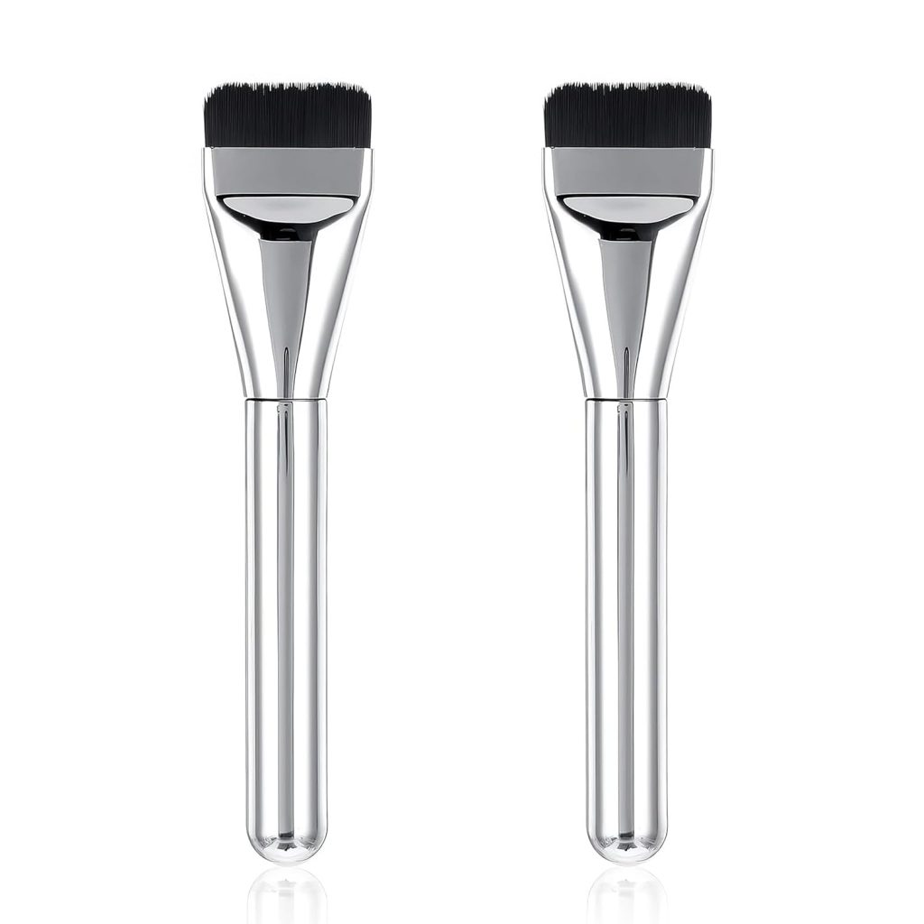 2 Pcs Foundation Brushes for Makeup, Foundation Brush, Makeup Brush Ultra Thin Straight Line Foundation Flat Head Facial Mask No Trace No Powder Concealer