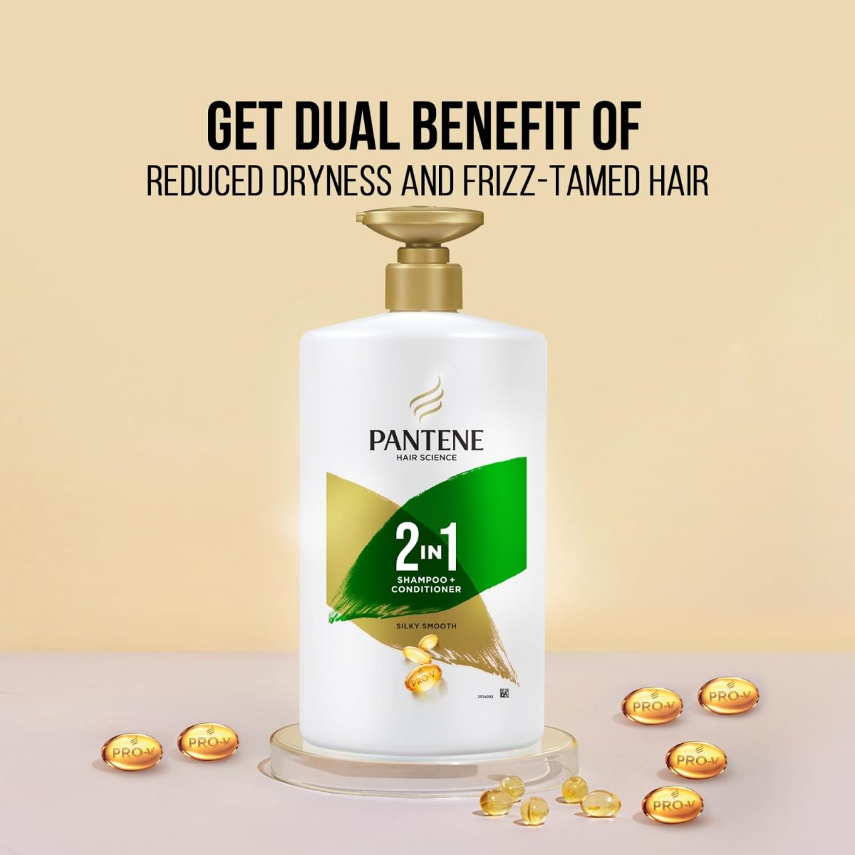 Pantene Advanced Hairfall Solution, 2in1 Anti-Hairfall Silky Smooth Shampoo & Conditioner for Women, 1L - Image 3