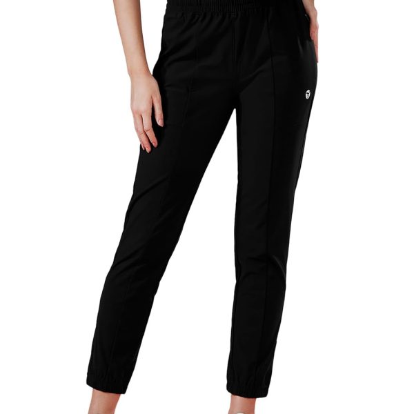 TECHNOSPORT Women's Regular Fit Mid Rise Jogger for Gym, Workout & Sports