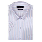ACCOX Men's Striped Half Sleeves Regular Fit Cotton Formal Checkred Shirts(GCR02)