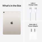 Apple iPad Air 13″ with M3 chip: Built for Apple Intelligence, Liquid Retina Display, 128GB, 12MP Front/Back Camera, Wi-Fi 6E + 5G Cellular, Touch ID, All-Day Battery Life — Starlight - Image 6
