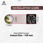 HEWA Onyx 6 inch 150mm high speed Ventilation Exhaust Fan for bathroom, kitchen with 2 year warranty (Black) - Image 3