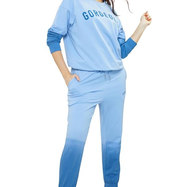 ZEYO Women Cotton Track Suit Tie-Dye Printed Co-ords Set