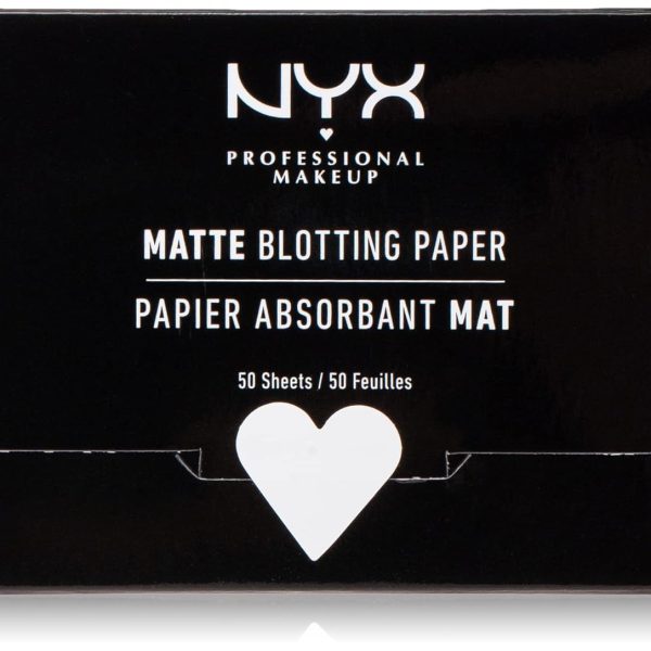 NYX Matte Blotting Paper, White, 50 Count