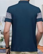 Mens Tshirt Mens Round Neck Tshirt Mens Half Sleeve Tshirt Mens Color Block Tshirt Tshirt for Mens XL-T21-TealGrey