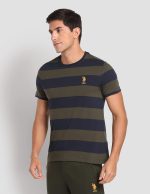 U.S. POLO ASSN. Men's Cotton Regular Fit Crew Neck Striper I688 Lounge T-Shirt (Pack of 1) - Image 2