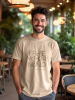 NOBERO Men's Cotton Regular Fit Letter Print T-Shirt - Image 4