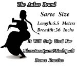 Anka's Handmade Bharatanatyam & Kuchipudi Dance Practice Cotton Saree (Yellow With Green Colour Doll Border) - Image 2