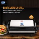 KENT 16025 Sandwich Grill 700 W | Non-Toxic Ceramic Coating | Automatic Temperature Cut-off with LED Indicator | Toaster | Griller | Roaster | Sandwich maker 3 in 1 | 1 year warranty - Image 2