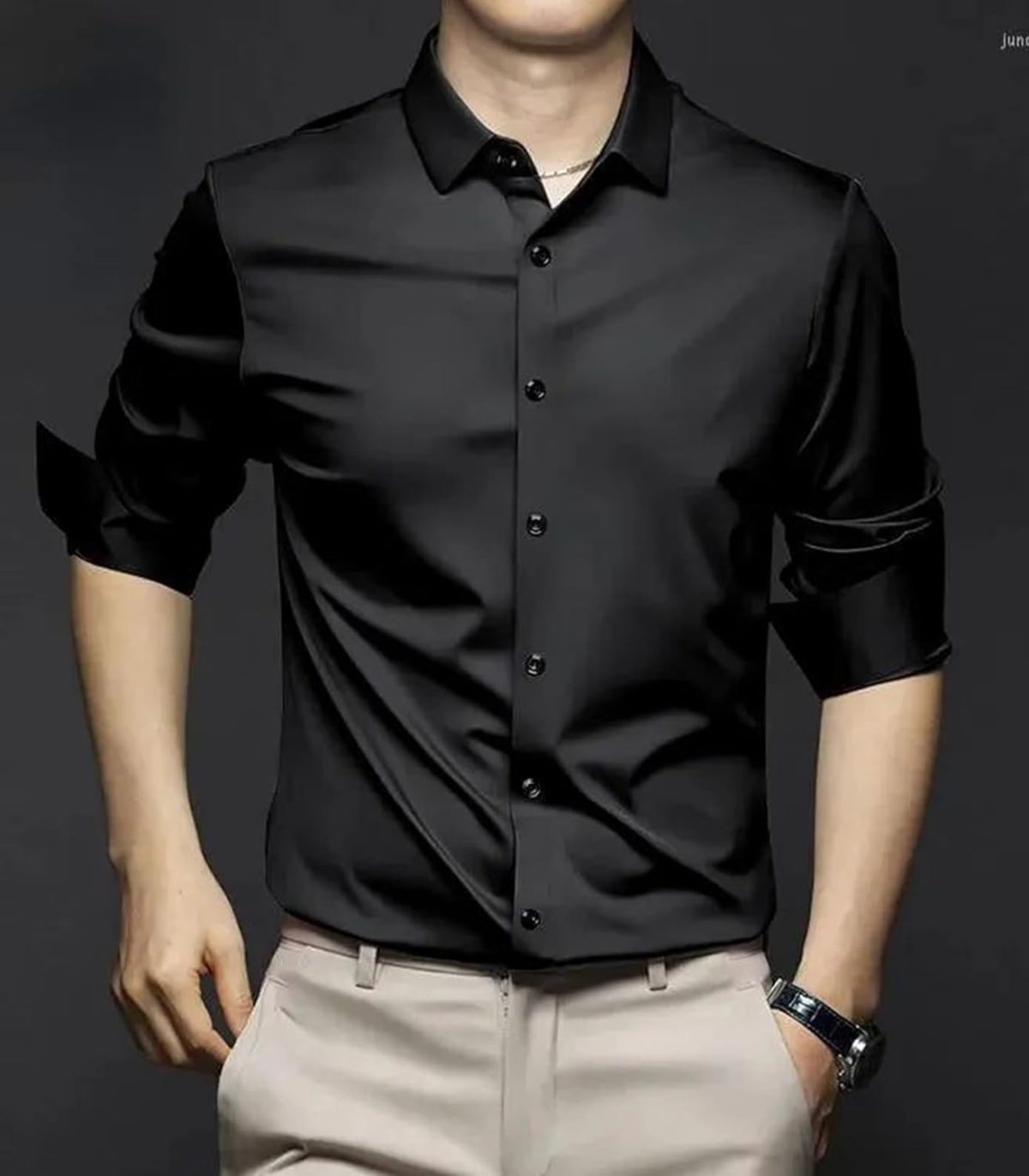 CVC Mens Satin Regular Fit Formal Shirt. - Image 2