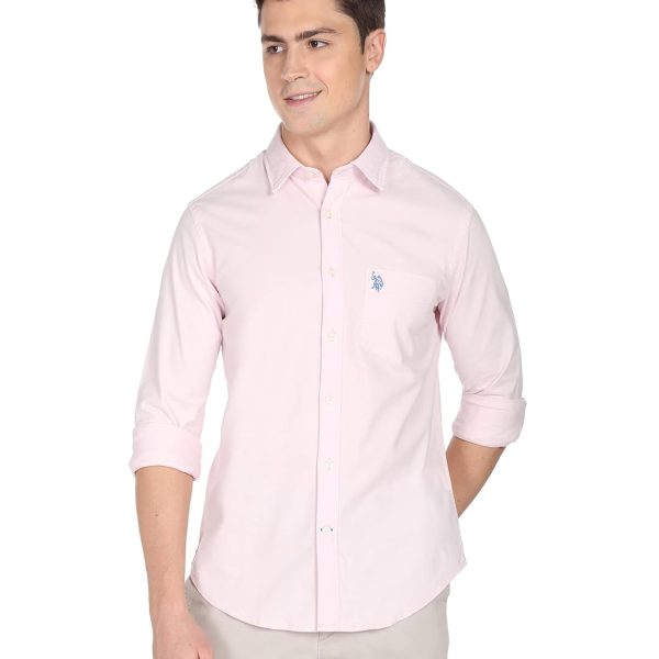 U.S. POLO ASSN. Men's Solid Regular Fit Shirts