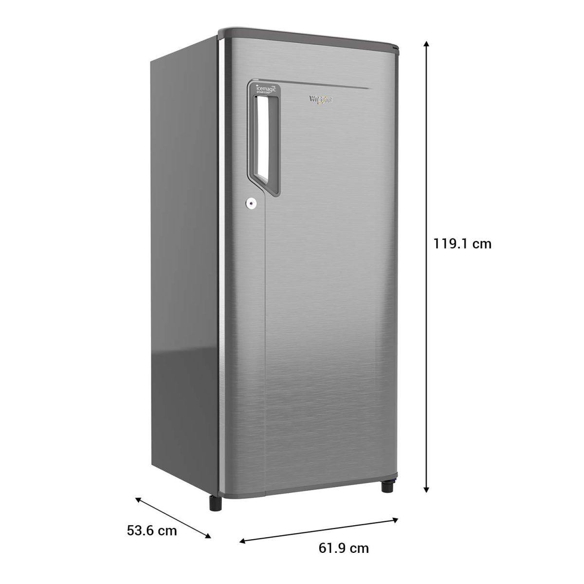 Whirlpool 190 L 3 Star Direct Cool Inverter Single Door Refrigerator (Magnum Steel) - Image 2