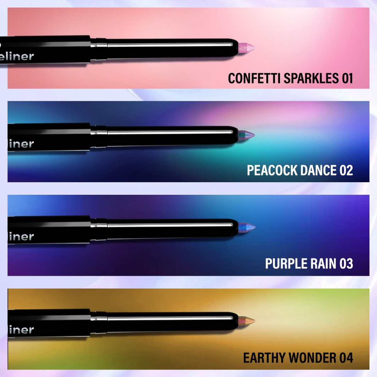 FACES CANADA Magneteyes Pro Holographic Eyeliner - Earthy Wonder 04, 0.25g | Multichrome/Duochrome Eyeliner | Metallic & Shimmer Finish | Longlasting | Waterproof & Smudgeproof - Image 4