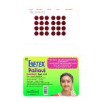 Eyetex Pallavi Sticker Bindi/Pottu|Round|Aloe Vera & Papaya Extracts|Breathable Non-Irritating Velvet Fabric|P3A|Maroon|20 Flaps