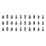 Comet Busters Different Designs Fancy Black Bindi (BIN655)(10mm)