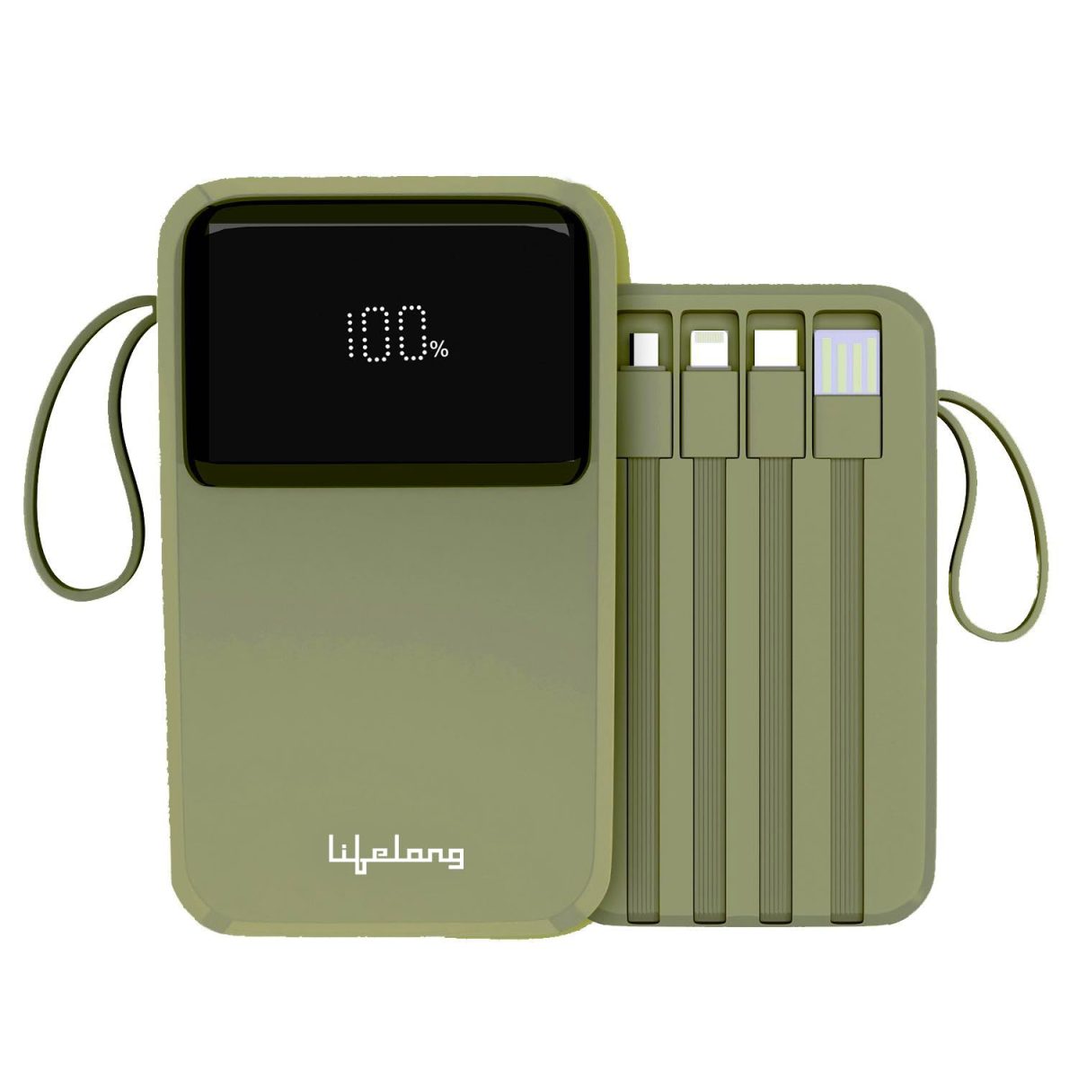 Lifelong ZenCharge 20000 mAh 22.5 W Compact Pocket Size Power Bank with 6 Input/Output Ports (Olive, Lithium Polymer, Fast Charging, Quick Charge 3.0 for Mobile, Earbuds,Speaker, Tablet)