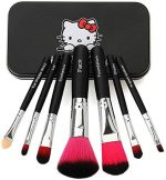 Zaduhik Soft Bristle Makeup Mini Brush Kit- Black, 7 Pieces