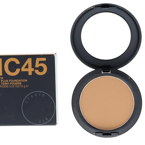 MMACC Studio Fix Powder Plus Foundation Matte + Poreless Compact Powder, upto 16 hours of Oil Control UV filters & ideal for normal to oily skin 40GM/1.23 OZ (Beige, NC45)