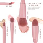 Mini Makeup Brushes Kit – Travel-Friendly Cosmetic Brush Set for Women & Men – Portable 5-Piece Makeup Brush Set with Case – Ideal for Foundation, Eyeshadow, Blush & Lip Application - Image 7