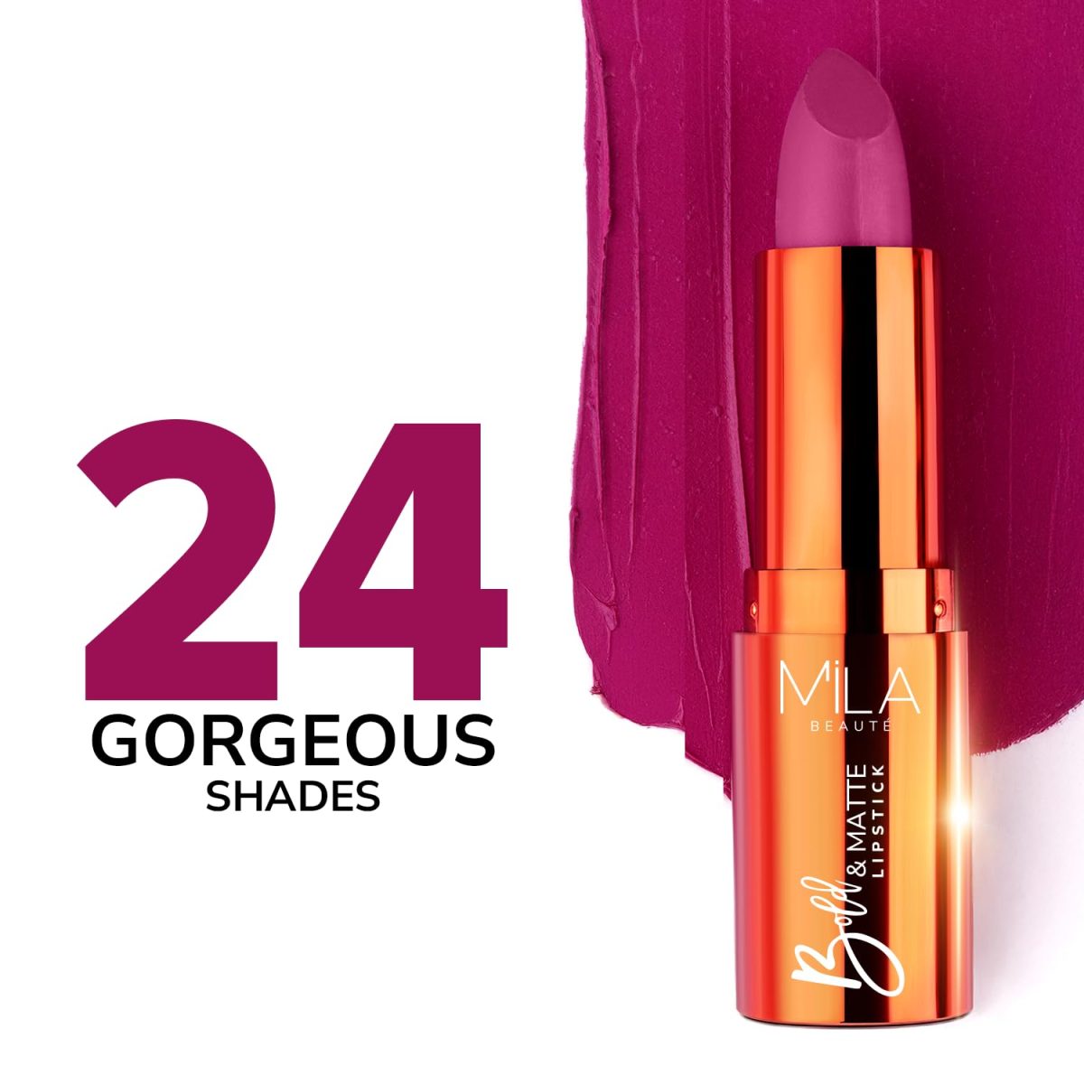 Mila Beauté Bold & Matte Long-Lasting Lipstick | Highly Pigmented Soft Matte Finish | Lightweight & Hydrating with Jojoba Oil | Shade - (Toasted 4.2g) - Image 6