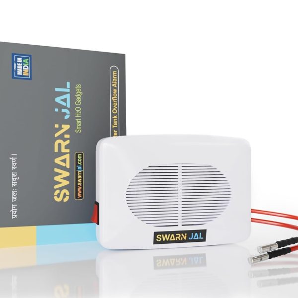 Swarn Jal (Model: A-VO) Water Tank Alarm, Overflow Control Bell, Cell/Battery Powered, Loud Human Voice, Brass Sensors, 100% Shock Proof, 1-3 Years Cell Life, One Year Complete Warranty