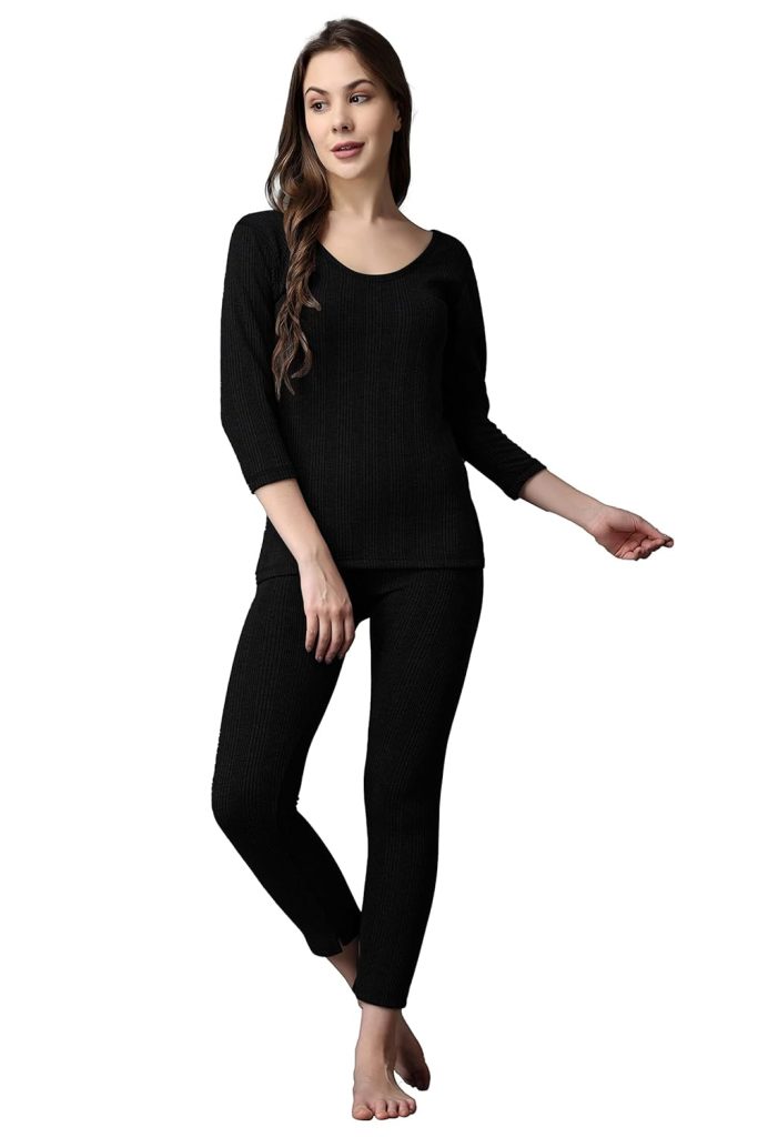 FF Winter Wear Thermal Upper Vest and Bottom Lower Warmer Combo for Women Long Johns Underwear Set