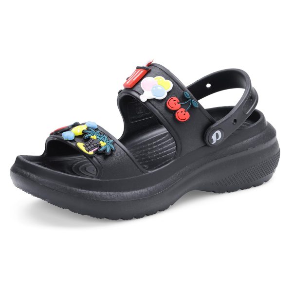 DOCTOR EXTRA SOFT Women's Classic Charms Cushion Sandals/Clogs with Adjustable Back Strap for Adult| Comfortable & LightWeight | Stylish & Anti-Skid | Waterproof Casual Daily Mules Girls & Ladies D-552