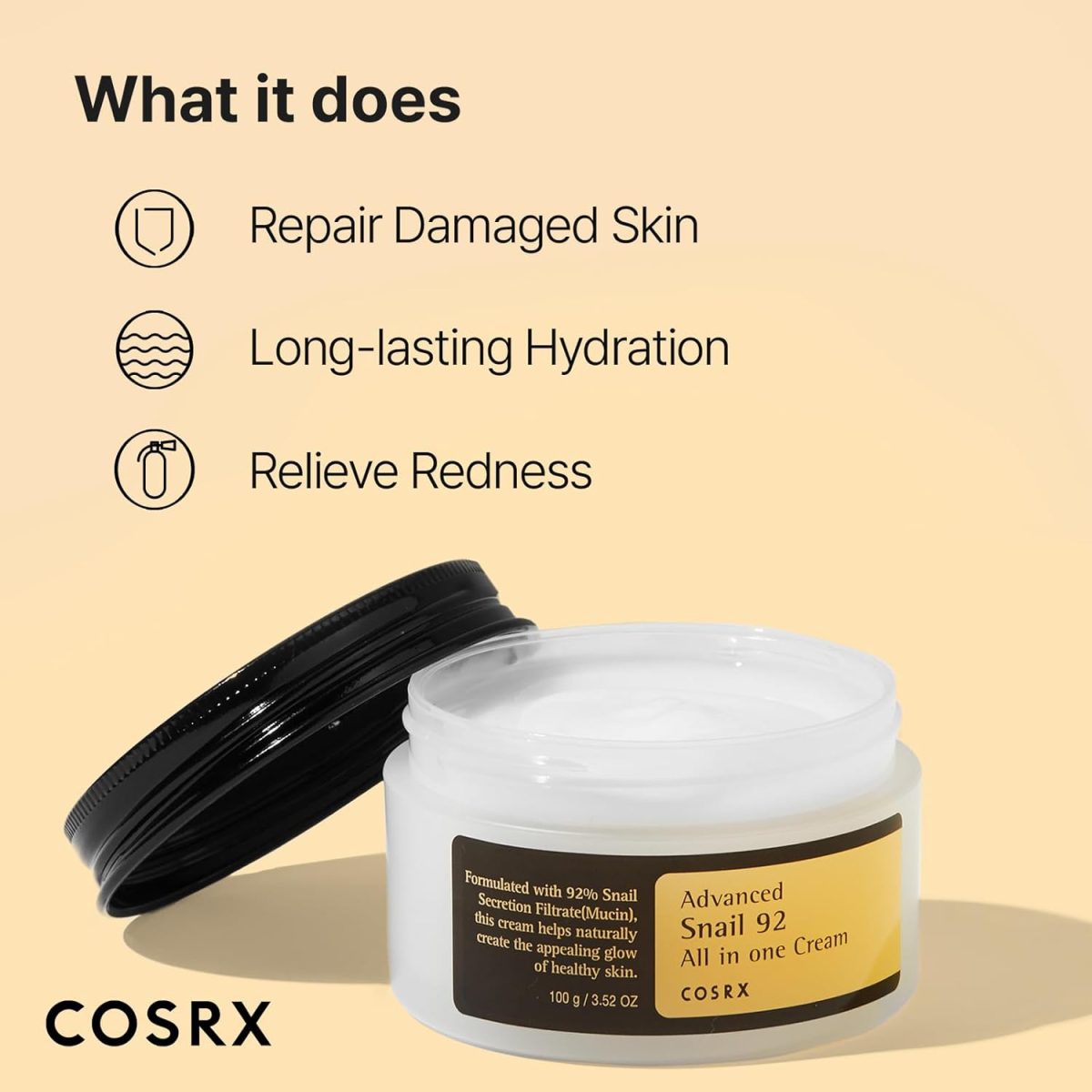 Cosrx Advanced Snail 92 All In One Cream (100ml) - Image 3
