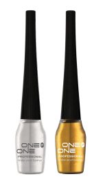 ONE on ONE Waterproof Eyeliner, Set of 2 (Silver and Golden) | Quick Dry Smudge Proof, Transfer Proof Eye Liner for Eye Makeup