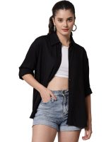 FUNDAY FASHION Women Regular Fit Solid Casual Shirt