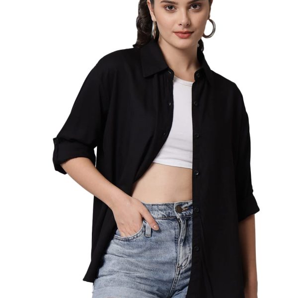 FUNDAY FASHION Women Regular Fit Solid Casual Shirt