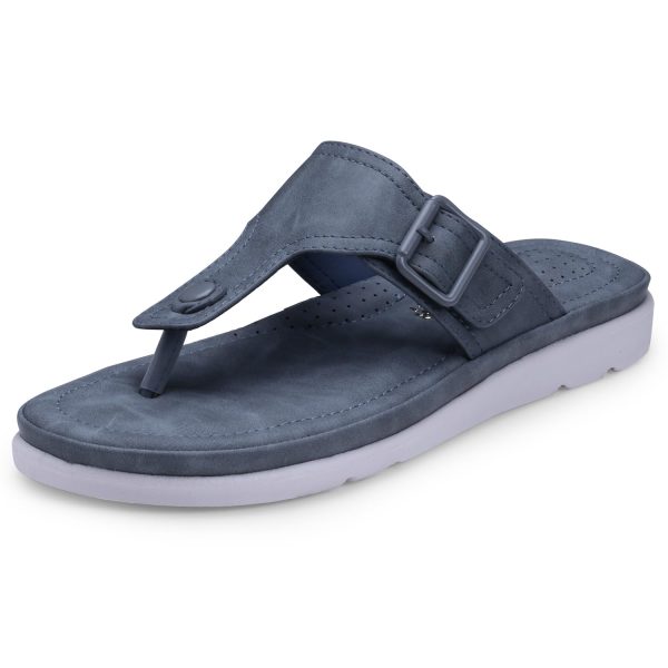 DOCTOR EXTRA SOFT Womens Flat Memory Foam Slippers/Flip-Flops Fashion Stylish Casual Comfortable Diabetic Orthopedic Lightweight Synthetic Slip-On Sandals With Adjustable Buckle For Girls D-630