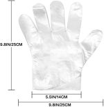 CFGROW 500Pcs Disposable Plastic Gloves, Latex Free Powder Free Clear Polyethylene Hand Gloves Non-Sterile For Cleaning- Cooking, Hair Coloring, Dishwashing, Food Handling, Large, Pack of 1 - Image 2