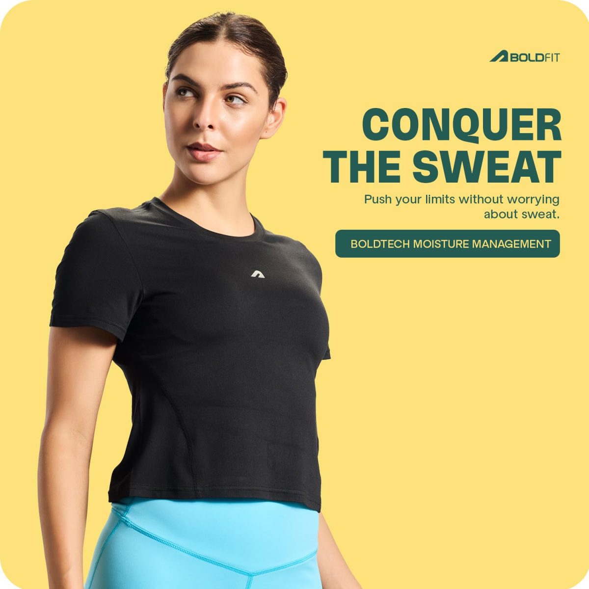 Boldfit Crop Top for Woman,Stylish Gym T Shirt with Breathable Fabric,Trendy, Stretchable, Comfortable Relaxed Fit Activewear for Workout, Casual Wear & Everyday Crop Tshirt for Women - Image 4