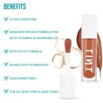 Tint Cosmetics Burgundy Lip Gloss for Women | Hydrating & High Shine | Lightweight & Non-Sticky with Vitamin-E & Grapeseed Oil | Gloss Lock Technology | All Skin Types | 2.5Ml (Minx) | FDA Approved - Image 3