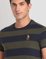 U.S. POLO ASSN. Men's Cotton Regular Fit Crew Neck Striper I688 Lounge T-Shirt (Pack of 1) - Image 5