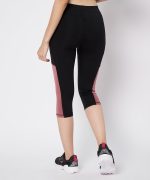 Mehrang High-Waisted Capri Leggings with Side Pocket – Black & Contrast Color Block Activewear for Gym, Yoga, and Everyday Comfort for Women - Image 6