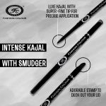 FASHION COLOUR Intense Black Kajal With Smudger | 12 Hr Long Stay | Waterproof & Smudgeproof | One Swipe Smooth Application | 3-In-1 Kajal+Eyeliner+Smokey Eyeshadow | Matte - Image 2